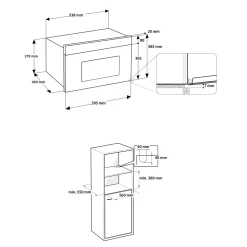 Mikrofala do zabudowy z funkcją Crisp czarna WHIRLPOOL W7MD440NB