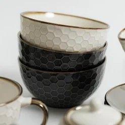 Miska ceramiczna czarna BRESCA 650 ml