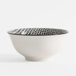 Miska porcelanowa biało-czarna ALORA 650 ml