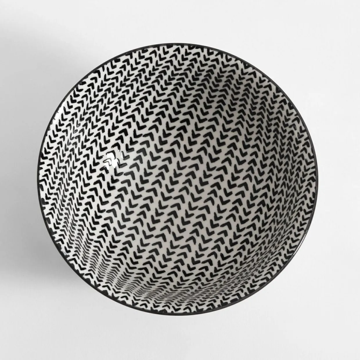 Miska porcelanowa biało-czarna ALORA 650 ml