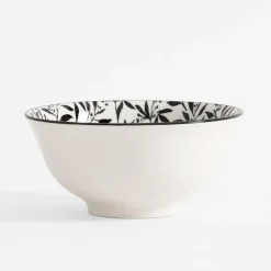 Miska porcelanowa biało-czarna LAUREL 650 ml