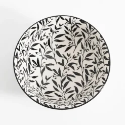 Miska porcelanowa biało-czarna LAUREL 650 ml