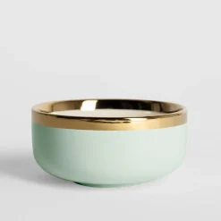 Miska porcelanowa jasna zieleń AURORA GOLD 500 ml