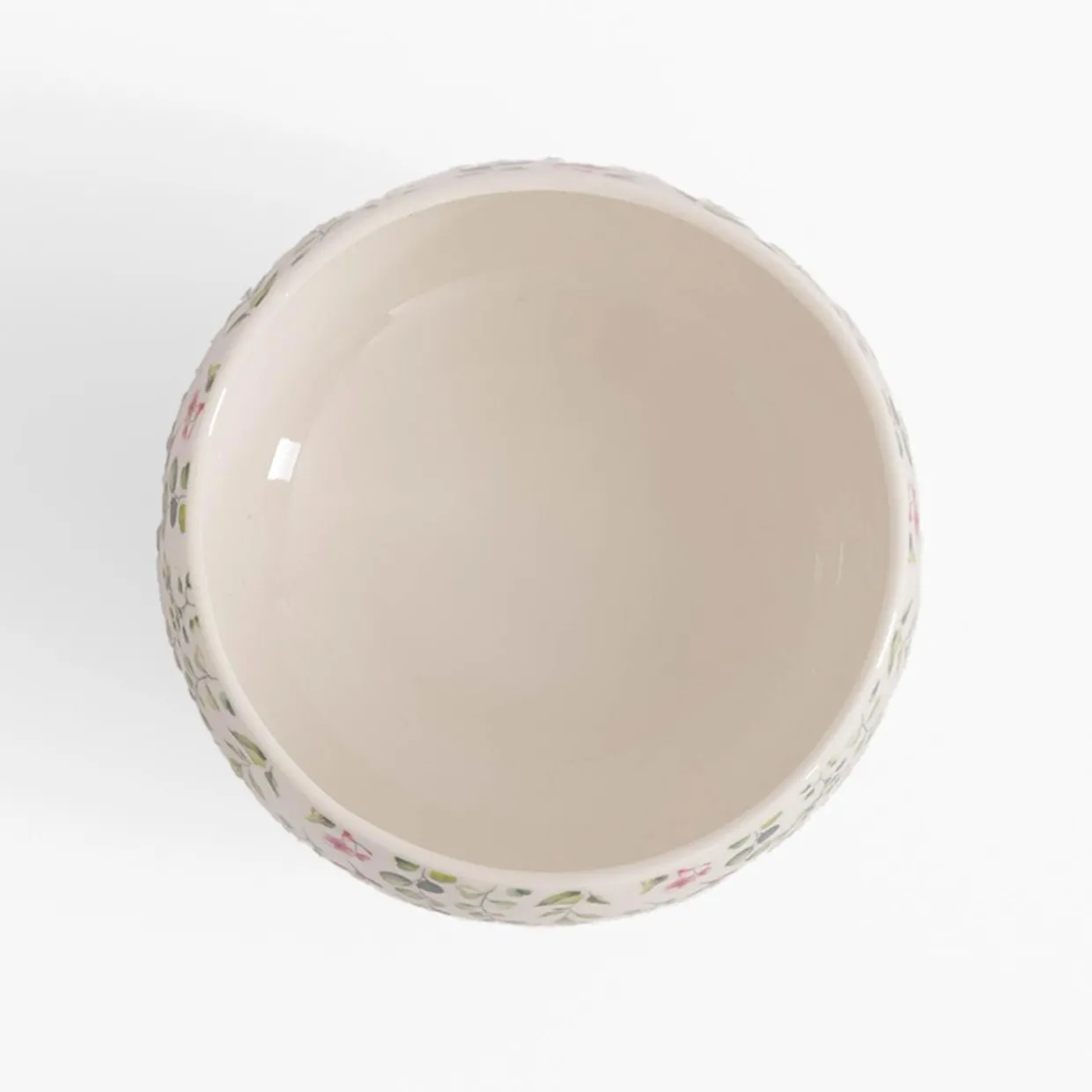 Miska porcelanowa w zielono-różowe kwiaty 660 ml