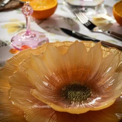 Miska szklana kwiat 15 cm