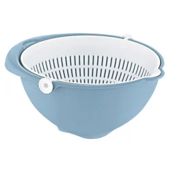 Miska z cedzakiem niebieska Stella 21 cm