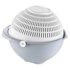 Miska z cedzakiem szara Stella 25 cm