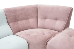 Modułowy narożnik kolorowy z pufą i leżanką FAMILY