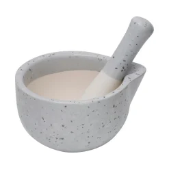 Moździerz z tłuczkiem z kamionki