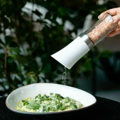 Młynek elektryczny do soli i pieprzu biały LIVIO