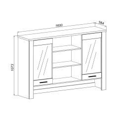 Nadstawka na bufet do komody ALABAMA