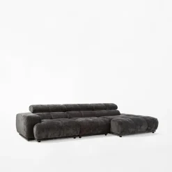 Narożnik 320 cm ciemnoszary CHANI lewy