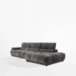 Narożnik 320 cm ciemnoszary CHANI lewy