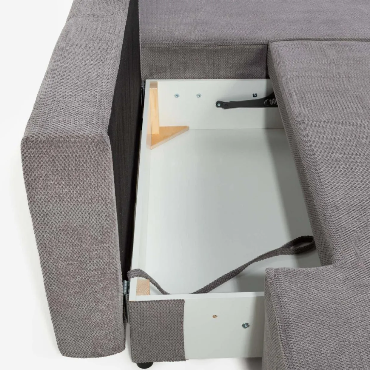 Narożnik ciemnoszary TILIA pojemnik prawy