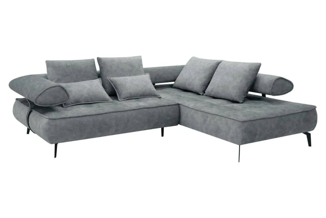 Narożnik elektrycznie rozkładany szary SELEDO L prawy