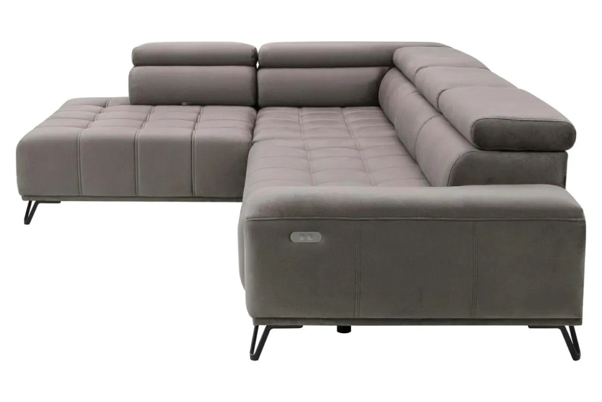 Narożnik elektrycznie rozkładany brązowy PALLADIO L lewy