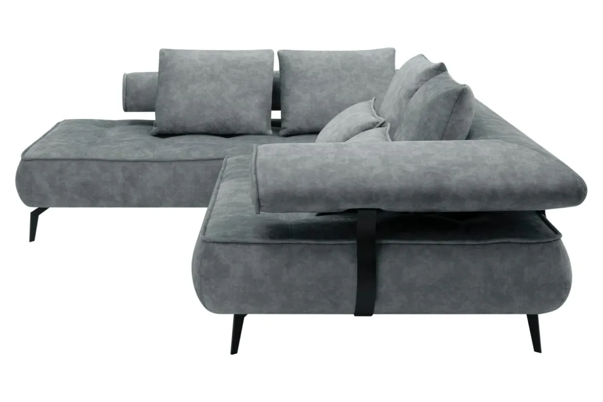 Narożnik elektrycznie rozkładany szary SELEDO L lewy