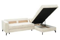 Narożnik kremowy sztruks VEGA prawy