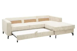 Narożnik kremowy sztruks VEGA prawy