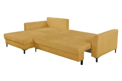 Narożnik musztardowy rozkładany SALVA lewy