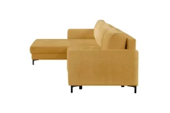 Narożnik musztardowy rozkładany SALVA lewy