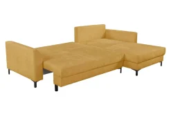 Narożnik musztardowy rozkładany SALVA prawy