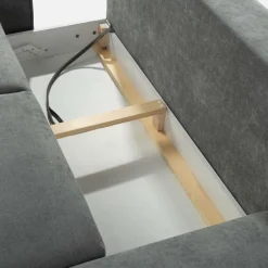 Narożnik na wysokich nóżkach rozkładany CUSTOM III prawy