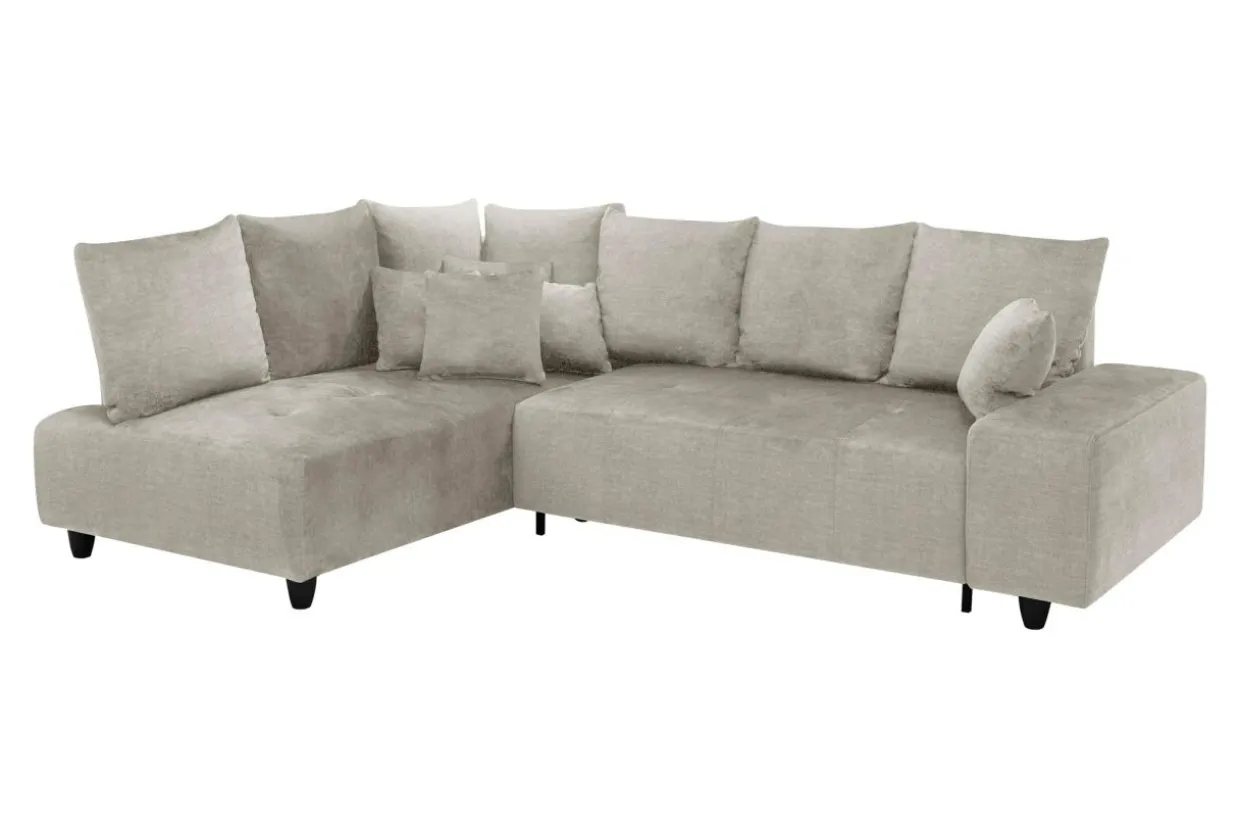 Narożnik rozkładany beżowy CALPE lewy