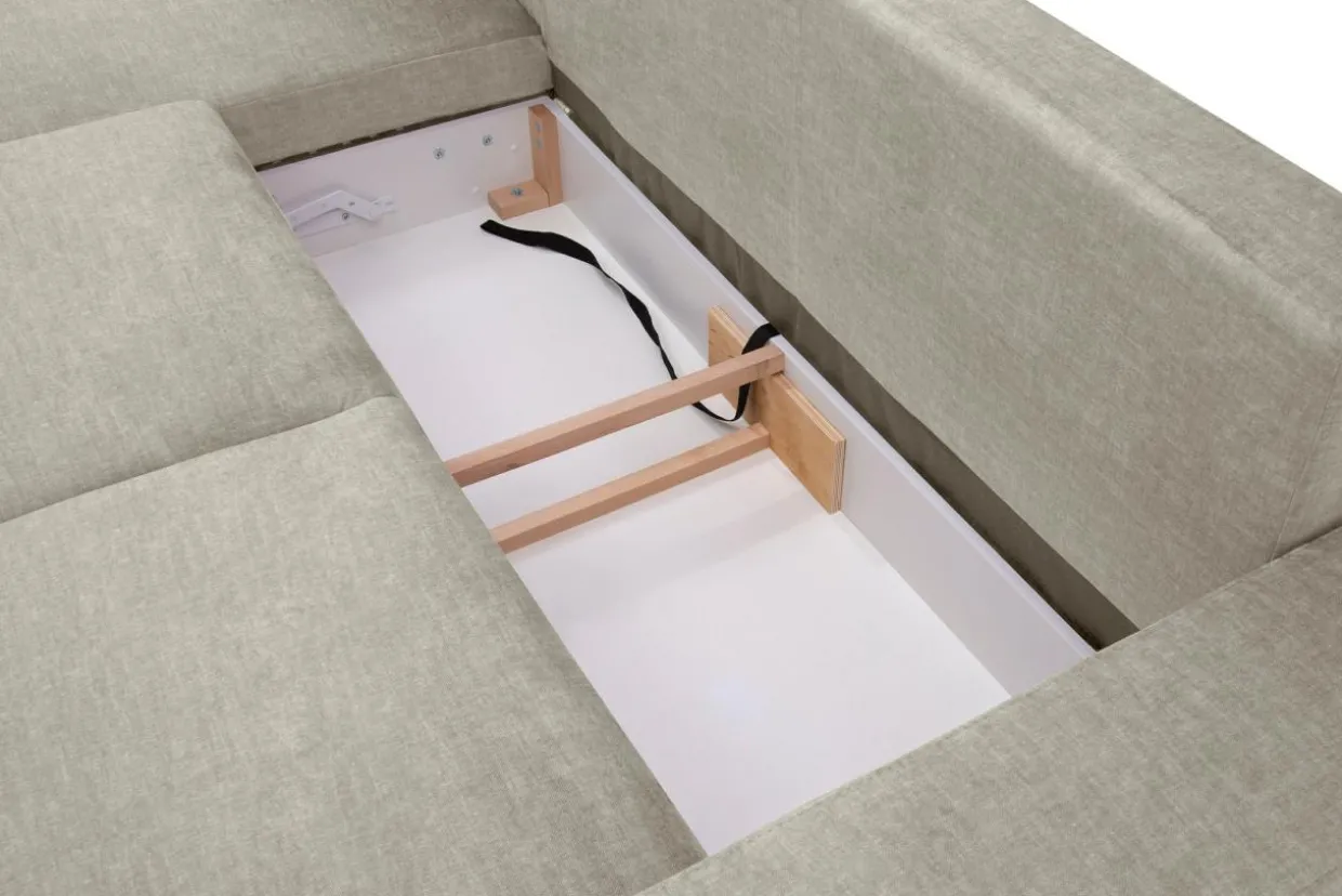 Narożnik rozkładany beżowy NAPOLI lewy