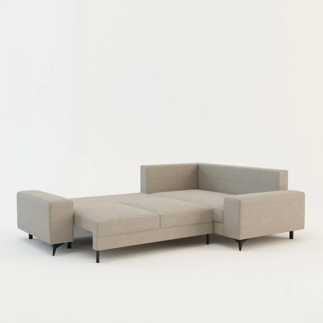 Narożnik rozkładany beżowy PIAVE prawy