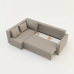 Narożnik rozkładany beżowy SPELLO lewy