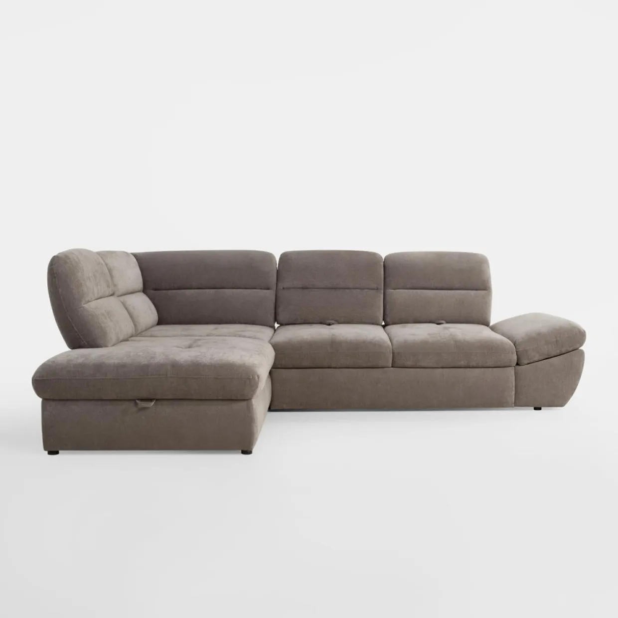 Narożnik rozkładany brązowy GALLANO L lewy