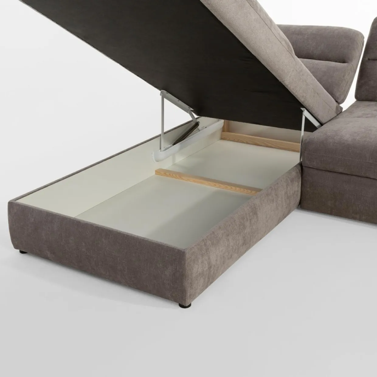 Narożnik rozkładany brązowy GALLANO L lewy