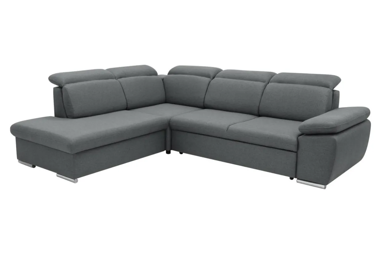 Narożnik rozkładany ciemnoszary ALDO lewy