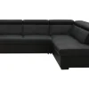 Narożnik rozkładany czarny TOWN prawy