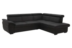 Narożnik rozkładany czarny TOWN prawy