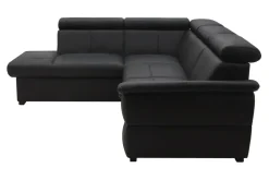 Narożnik rozkładany czarny TOWN lewy