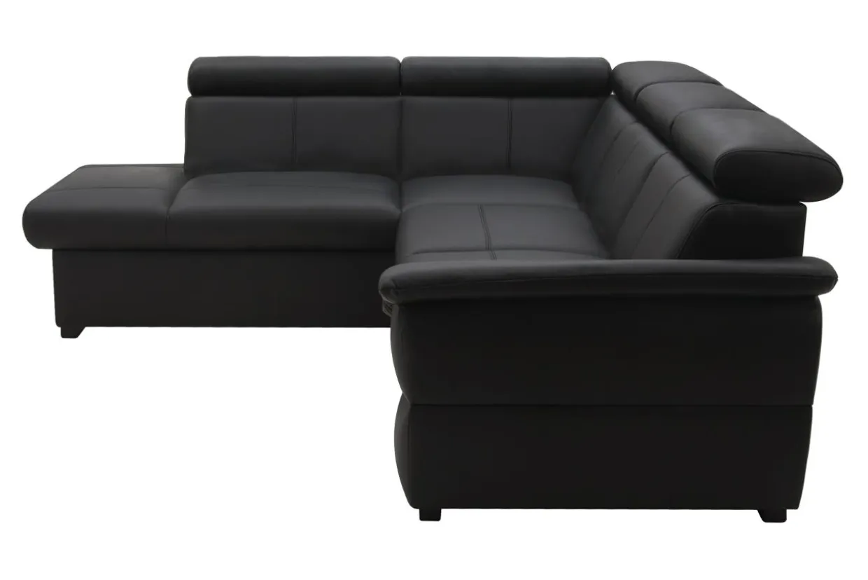 Narożnik rozkładany czarny TOWN lewy