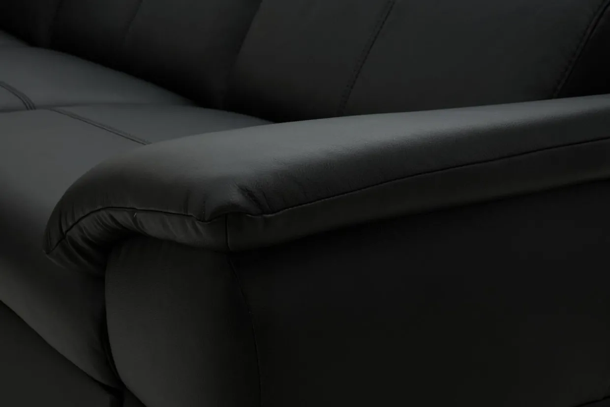 Narożnik rozkładany czarny TOWN lewy