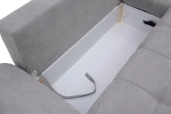 Narożnik rozkładany DL pikowany szary WAVE