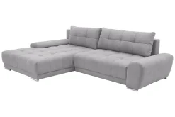 Narożnik rozkładany DL pikowany szary prawy WAVE