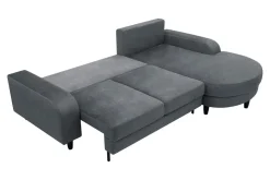 Narożnik rozkładany grafit NAPOLI prawy