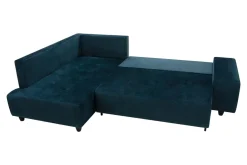 Narożnik rozkładany granatowy CALPE lewy