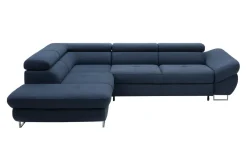 Narożnik rozkładany granatowy FABIO prawy