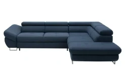 Narożnik rozkładany granatowy FABIO lewy