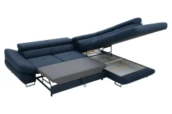 Narożnik rozkładany granatowy FABIO lewy