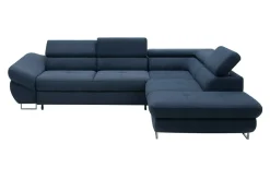 Narożnik rozkładany granatowy FABIO lewy