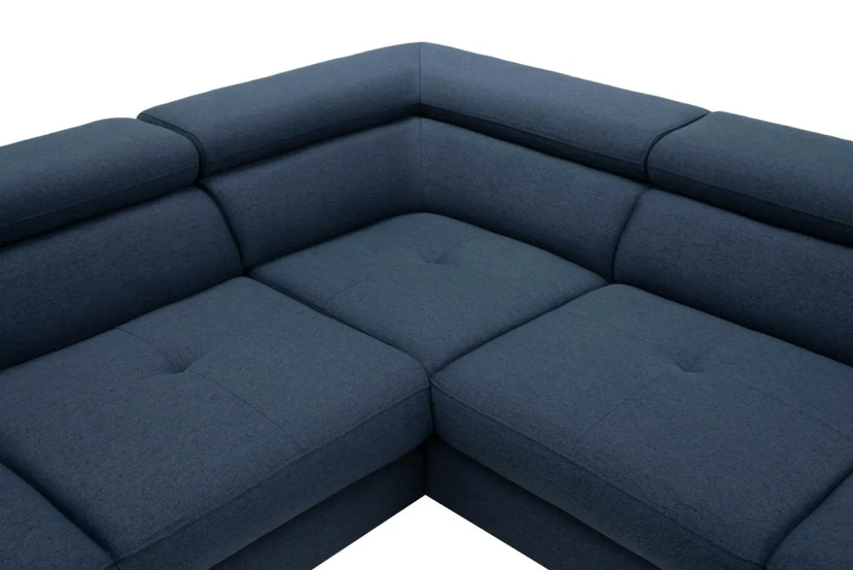 Narożnik rozkładany granatowy FABIO lewy