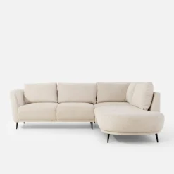 Narożnik rozkładany jasnobeżowy SOUL L prawy