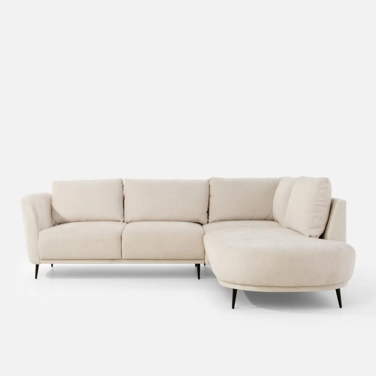 Narożnik rozkładany jasnobeżowy SOUL L prawy